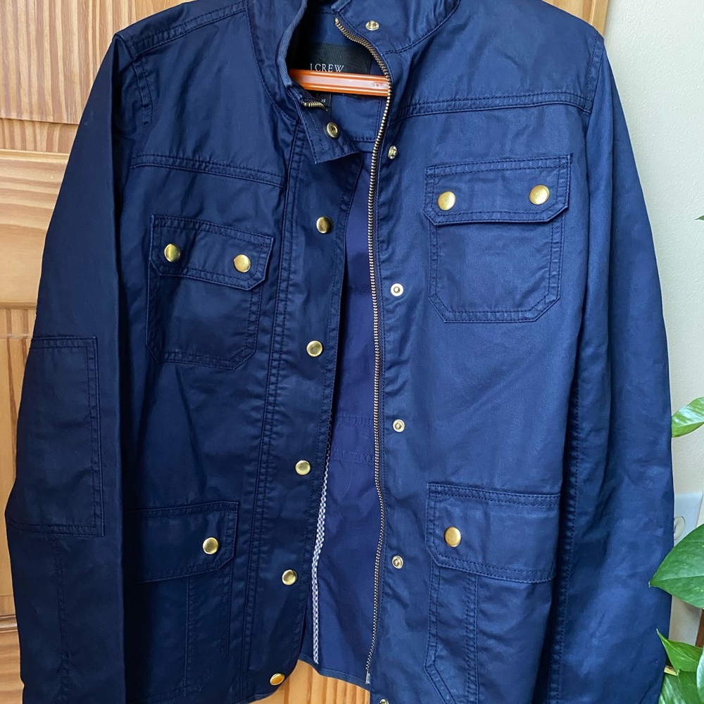 J.Crew cotton canvas jacket size XS navy blue